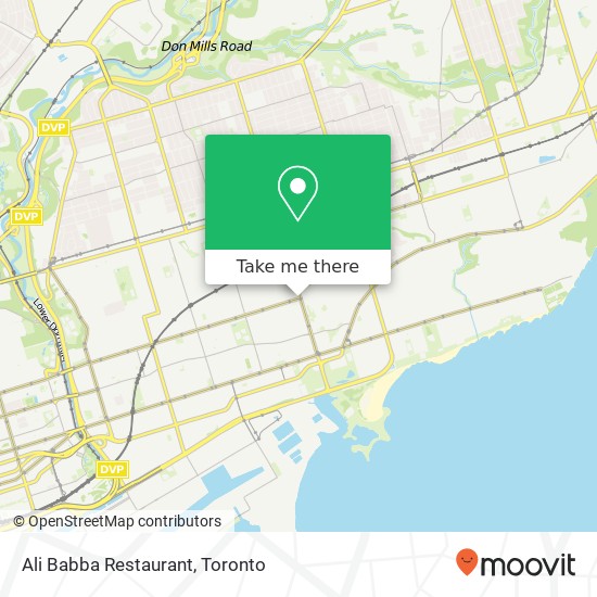 Ali Babba Restaurant, 1513 Gerrard St E Toronto, ON M4L plan