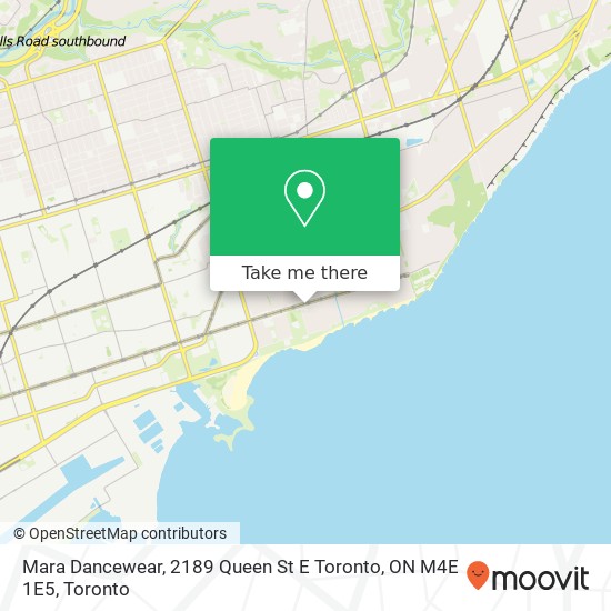 Mara Dancewear, 2189 Queen St E Toronto, ON M4E 1E5 map