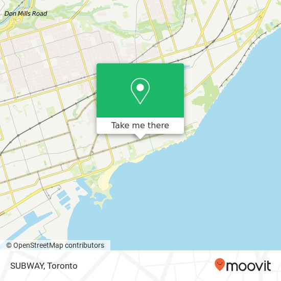 SUBWAY, 2229 Queen St E Toronto, ON M4E 1E8 map
