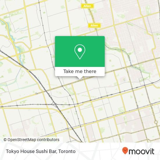 Tokyo House Sushi Bar, 1238 St Clair Ave W Toronto, ON M6E 1B7 plan