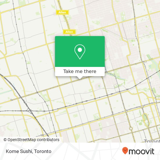 Kome Sushi, St Clair Ave W Toronto, ON M6C 1B9 plan