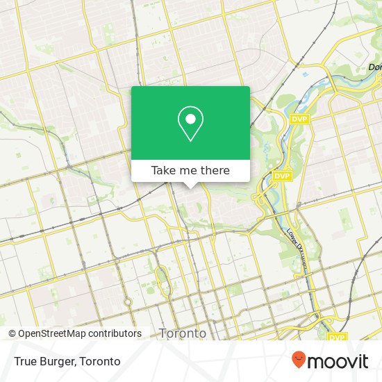 True Burger, Chestnut Park Rd Toronto, ON M4W 1W7 plan