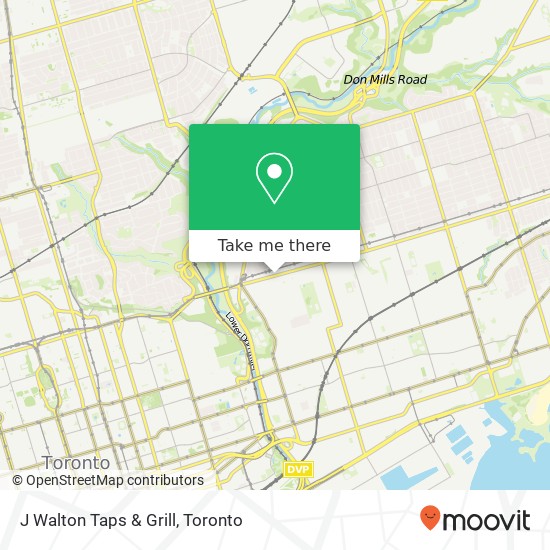 J Walton Taps & Grill, 332 Danforth Ave Toronto, ON M4K plan
