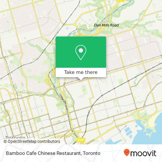 Bamboo Cafe Chinese Restaurant, 494 Danforth Ave Toronto, ON M4K plan