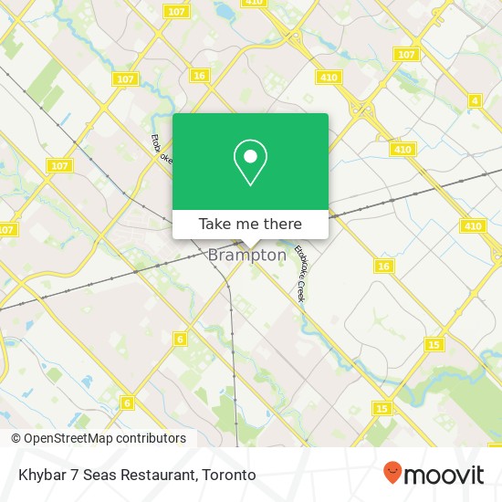 Khybar 7 Seas Restaurant, 21 Queen St E Brampton, ON L6W 2A7 map