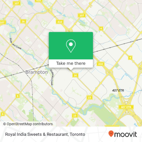 Royal India Sweets & Restaurant, 116 Kennedy Rd S Brampton, ON L6W map