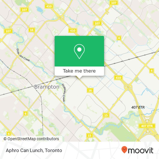 Aphro Can Lunch, 83 Kennedy Rd S Brampton, ON L6W plan