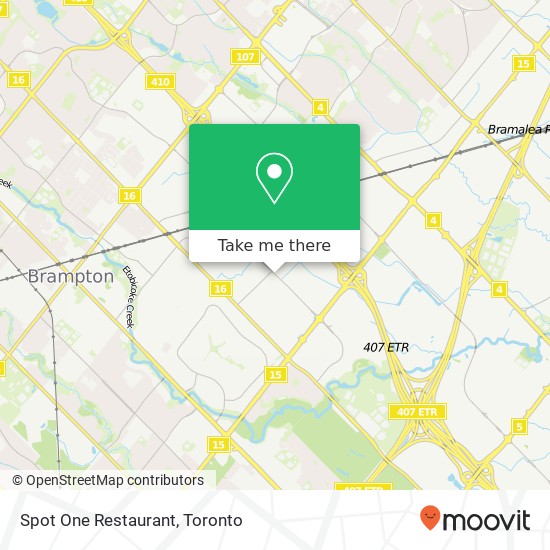 Spot One Restaurant, 289 Rutherford Rd S Brampton, ON L6W map