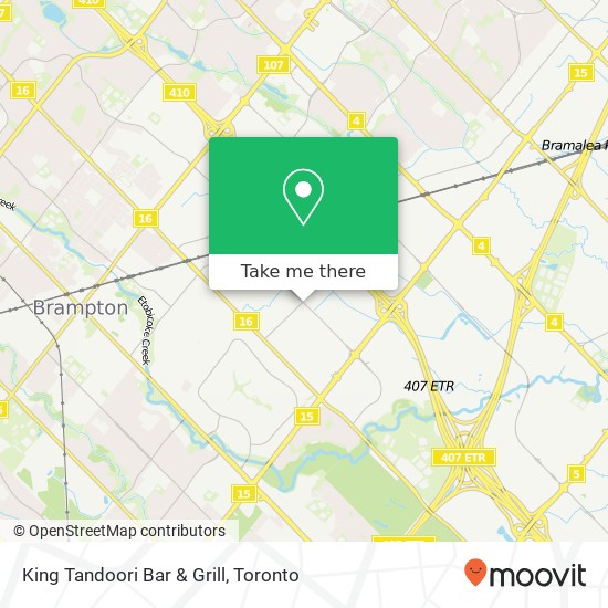 King Tandoori Bar & Grill, 270 Rutherford Rd S Brampton, ON L6W map