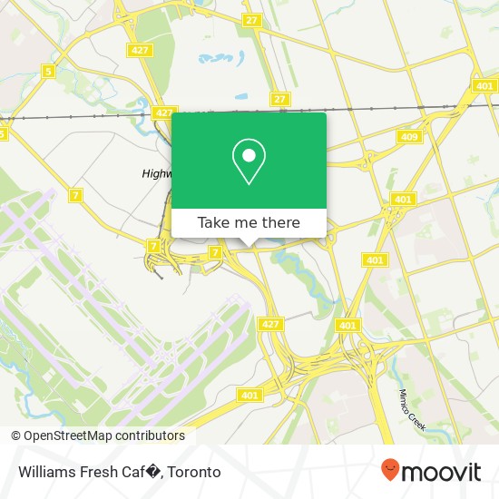 Williams Fresh Caf�, 924 Dixon Rd Toronto, ON M9W map