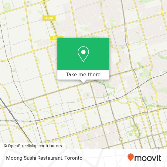 Moong Sushi Restaurant, 570 St Clair Ave W Toronto, ON M6C plan