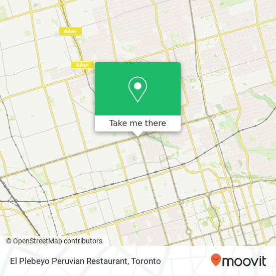 El Plebeyo Peruvian Restaurant, 1453 Bathurst St Toronto, ON M5R plan