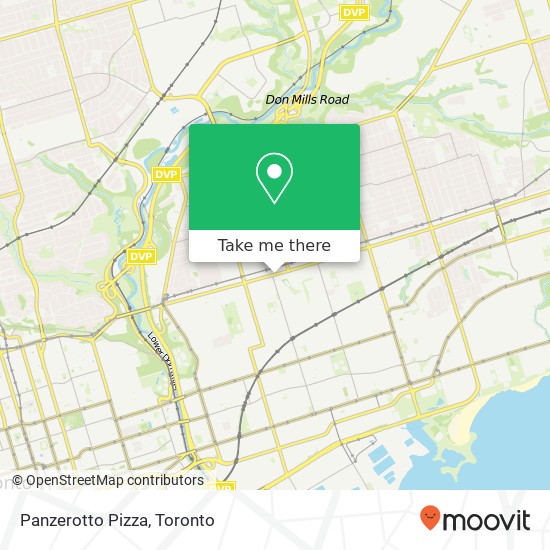 Panzerotto Pizza, 884 Danforth Ave Toronto, ON M4J plan