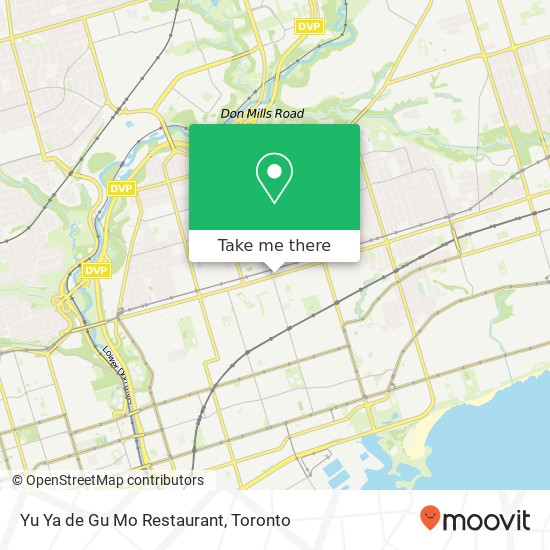 Yu Ya de Gu Mo Restaurant, 1202 Danforth Ave Toronto, ON M4J plan