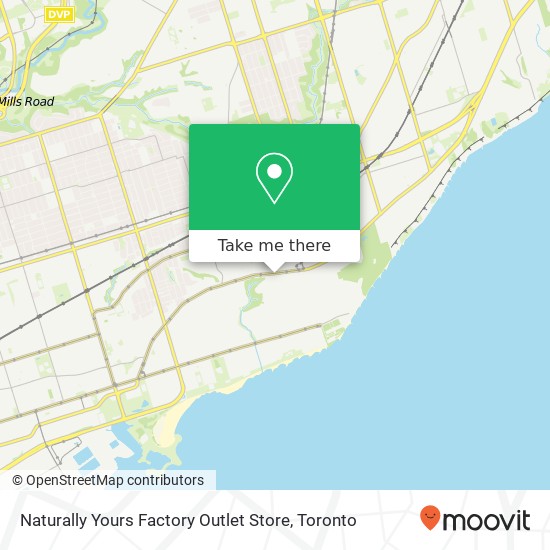 Naturally Yours Factory Outlet Store, 919 Kingston Rd Toronto, ON M4E 1S6 plan