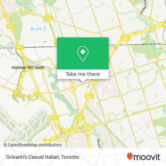 Grisanti's Casual Italian, 646 Dixon Rd Toronto, ON M9W 1J1 map