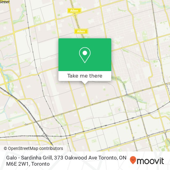 Galo - Sardinha Grill, 373 Oakwood Ave Toronto, ON M6E 2W1 plan