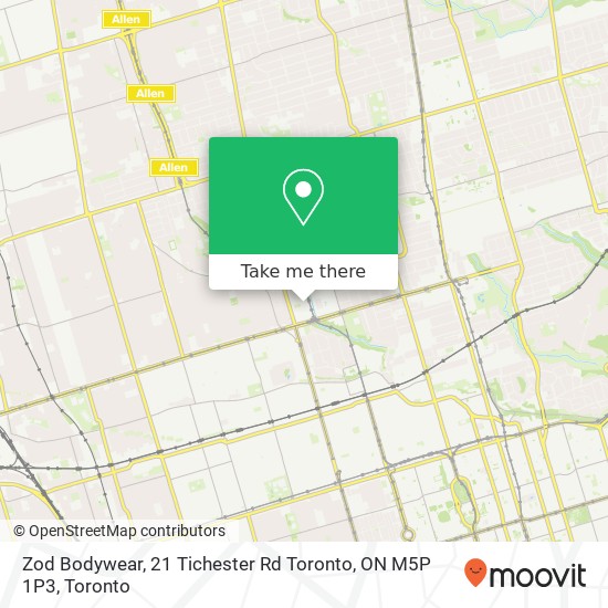 Zod Bodywear, 21 Tichester Rd Toronto, ON M5P 1P3 plan