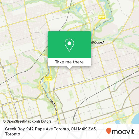 Greek Boy, 942 Pape Ave Toronto, ON M4K 3V5 map