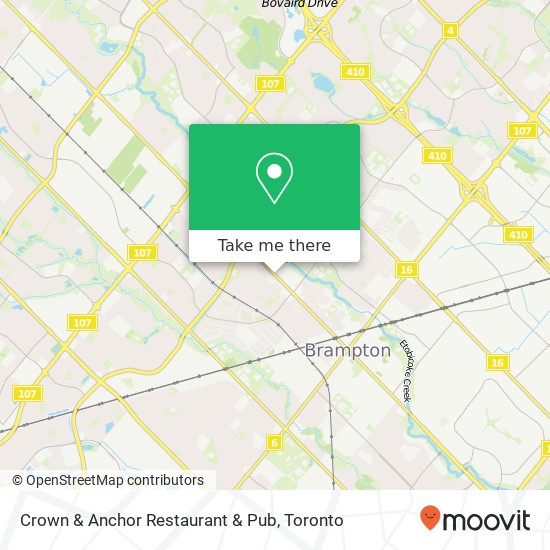 Crown & Anchor Restaurant & Pub, 389 Main St N Brampton, ON L6X map