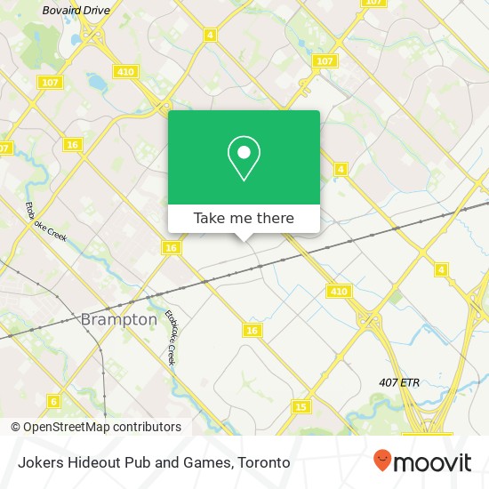 Jokers Hideout Pub and Games, 55 Rutherford Rd S Brampton, ON L6W 3J3 map