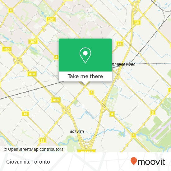 Giovannis, 1510 Steeles Ave E Brampton, ON L6T map