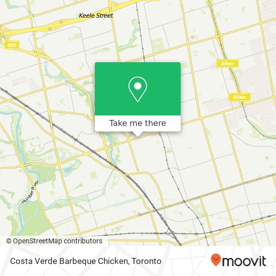 Costa Verde Barbeque Chicken, 2537 Eglinton Ave W Toronto, ON M6M plan