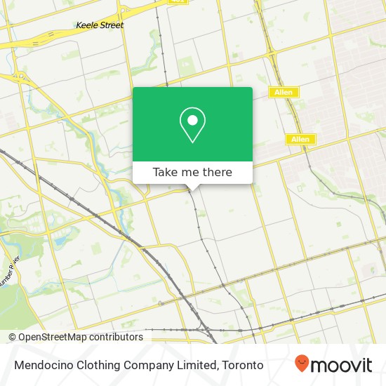Mendocino Clothing Company Limited, Gilbert Ave Toronto, ON M6E 4X5 map