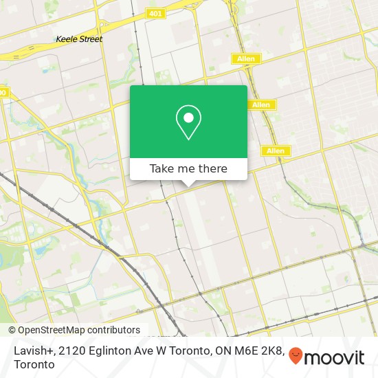 Lavish+, 2120 Eglinton Ave W Toronto, ON M6E 2K8 map