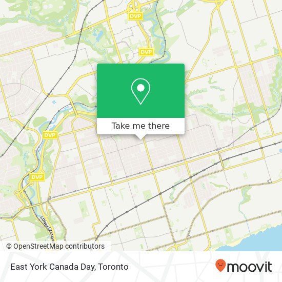 East York Canada Day map