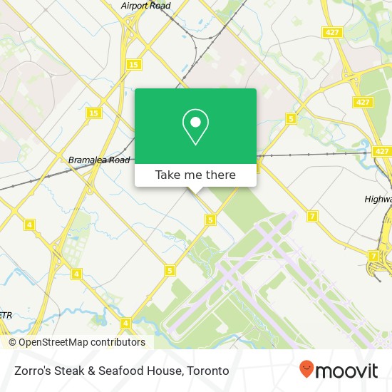 Zorro's Steak & Seafood House, 7171 Torbram Rd Mississauga, ON L4T map