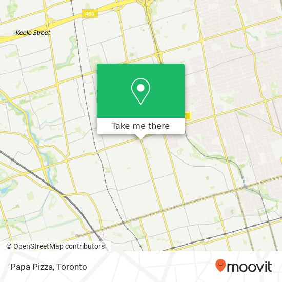 Papa Pizza, 2344 Dufferin St Toronto, ON M6E plan