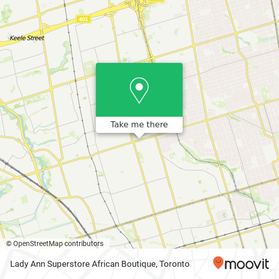 Lady Ann Superstore African Boutique, 1758 Eglinton Ave W Toronto, ON M6E 2H6 plan