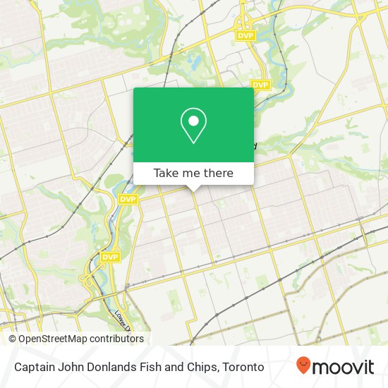 Captain John Donlands Fish and Chips, 373 Donlands Ave Toronto, ON M4J 3S2 map