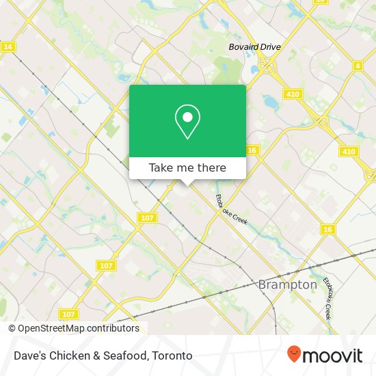 Dave's Chicken & Seafood, 10 Gillingham Dr Brampton, ON L6X 5A5 plan