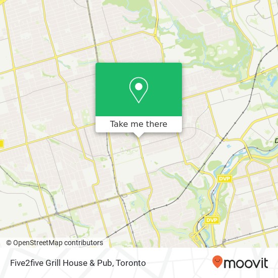 Five2five Grill House & Pub, 525 Mt Pleasant Rd Toronto, ON M4S 2M4 map