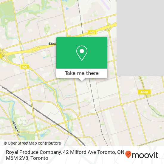 Royal Produce Company, 42 Milford Ave Toronto, ON M6M 2V8 plan
