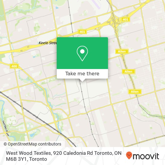West Wood Textiles, 920 Caledonia Rd Toronto, ON M6B 3Y1 map