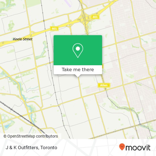 J & K Outfitters, 2770 Dufferin St Toronto, ON M6B 3R7 map