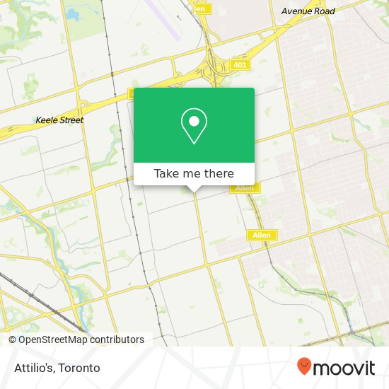 Attilio's, 2889 Dufferin St Toronto, ON M6B map