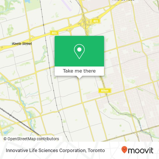 Innovative Life Sciences Corporation, 2825 Dufferin St Toronto, ON M6B 3R9 plan