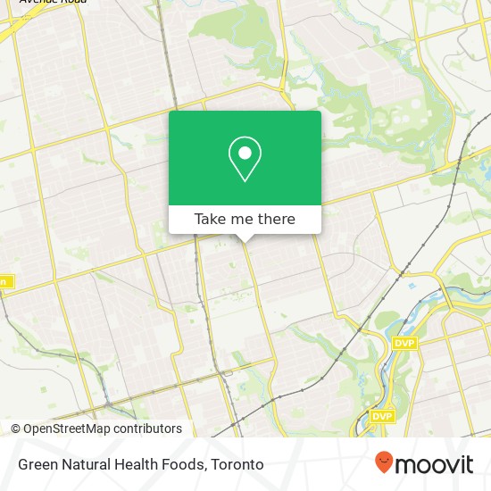 Green Natural Health Foods, 689 Mt Pleasant Rd Toronto, ON M4S 2N2 plan