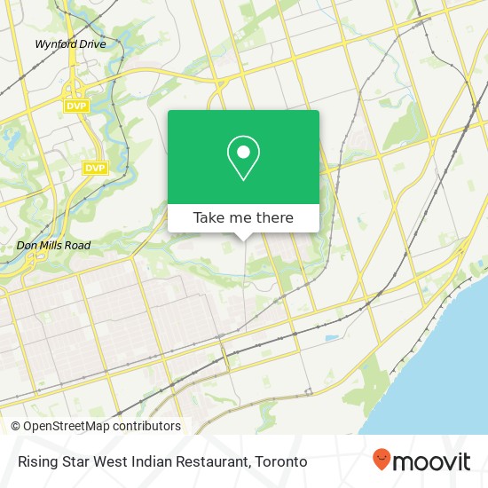 Rising Star West Indian Restaurant, 430 Dawes Rd Toronto, ON M4B 2E8 plan