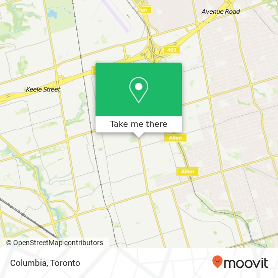 Columbia, 2925 Dufferin St Toronto, ON M6B plan