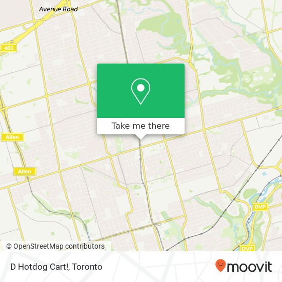 D Hotdog Cart!, Yonge St Toronto, ON M4P 2C9 plan
