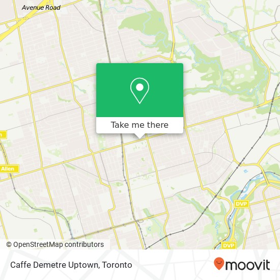 Caffe Demetre Uptown, 188 Eglinton Ave E Toronto, ON M4P plan