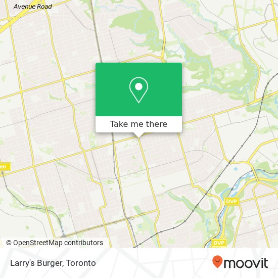 Larry's Burger, 751 Mt Pleasant Rd Toronto, ON M4S map