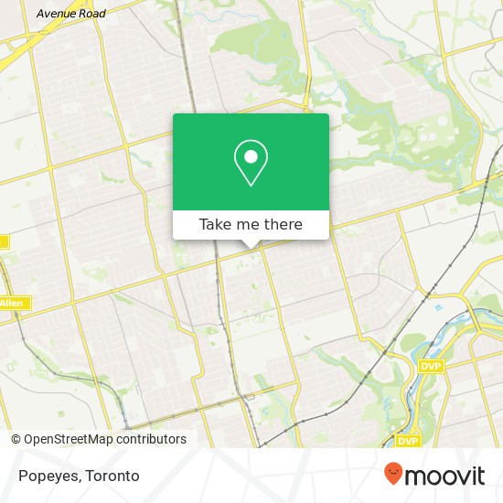 Popeyes, 181 Eglinton Ave E Toronto, ON M4P plan