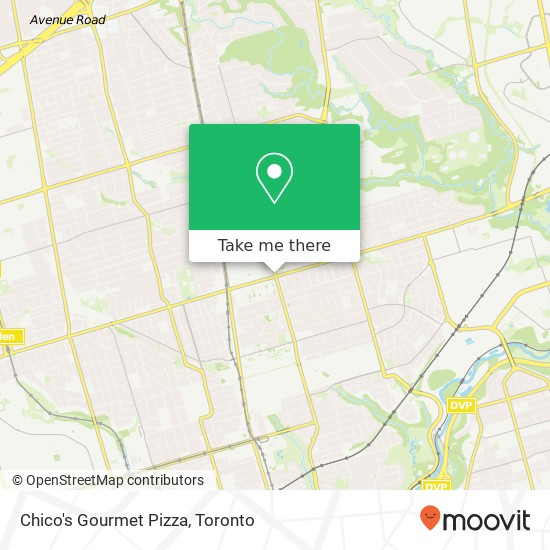 Chico's Gourmet Pizza, 796 Mt Pleasant Rd Toronto, ON M4P plan