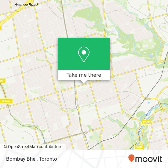 Bombay Bhel, 164 Eglinton Ave E Toronto, ON M4P 1G4 plan